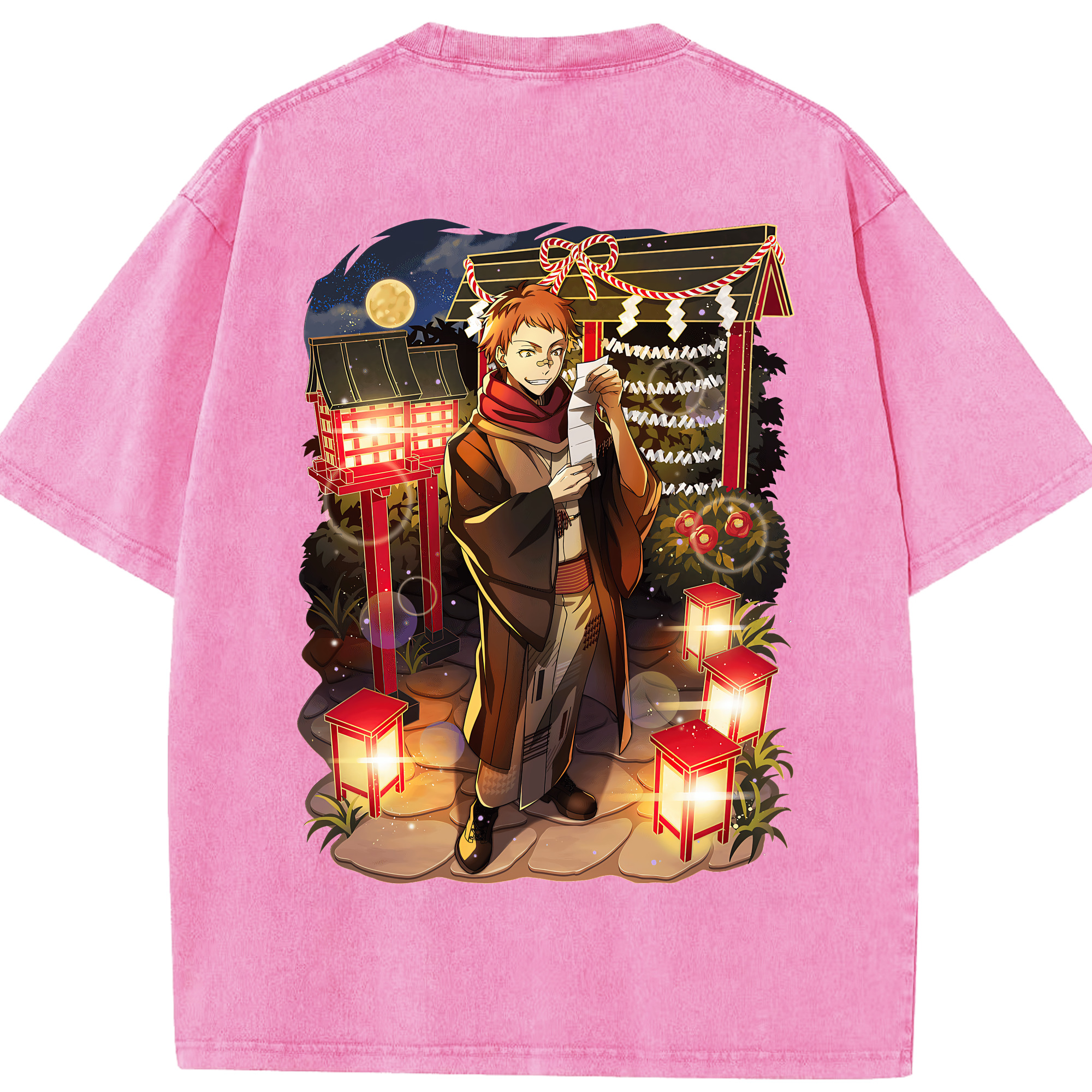（画像用） 文豪ストレイドッグス Bungo Stray Dogs 綿100% ヴィンテージ風 半袖Tシャツ（背面プリント）